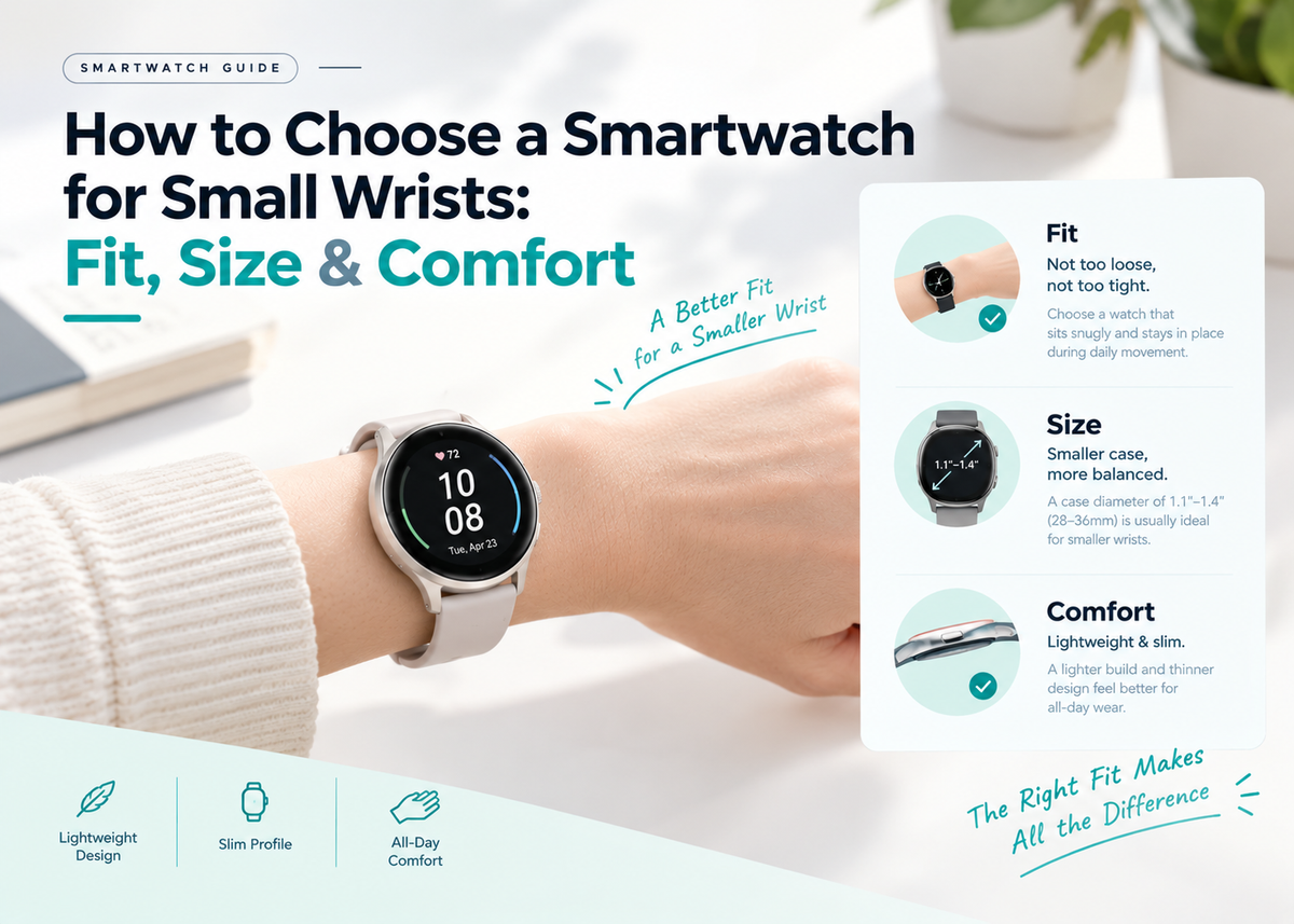 How to Choose a Smartwatch for Small Wrists: Fit, Size & Comfort